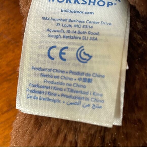 NWT Build A Bear NFL New York Giants Plush Bear Brown Red Blue - Picture 8 of 14